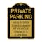 Signmission Private Parking Violators Towed Away at Vehicle Owners Expense, A-DES-BG-1824-23259 A-DES-BG-1824-23259 - alternate 1